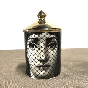 New! Fishnet Face Storage Jar with Gold Top
